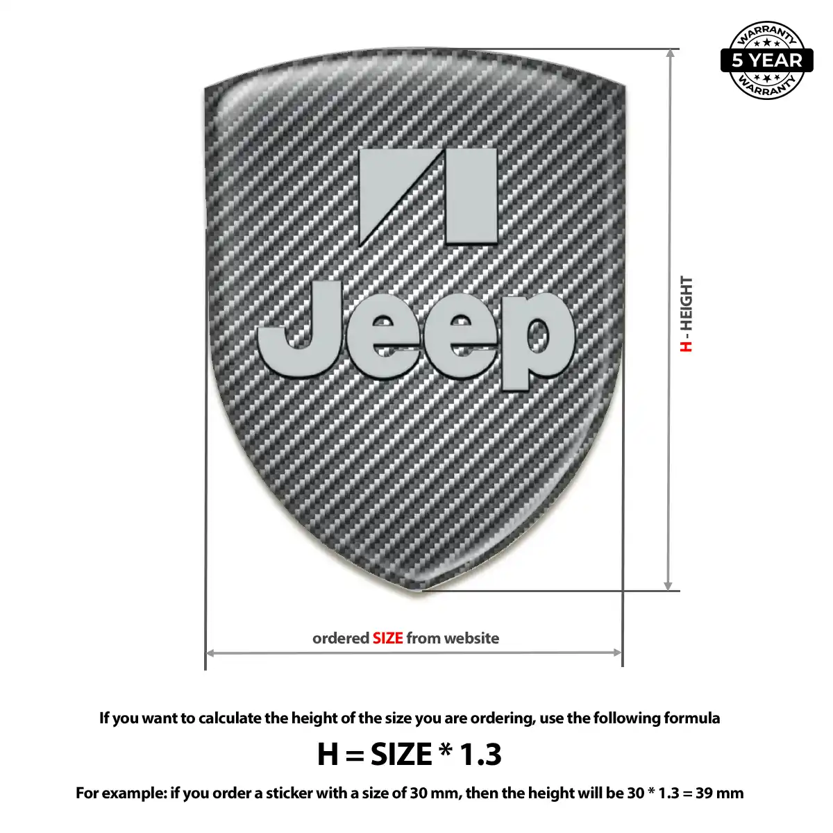 Jeep Logo Sticker Deluxe Edition