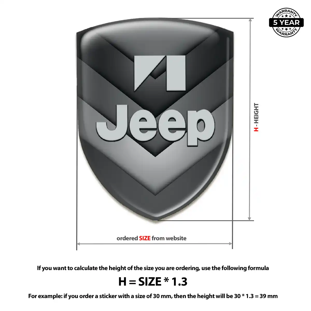 Jeep Logo Sticker Exterior Luxe