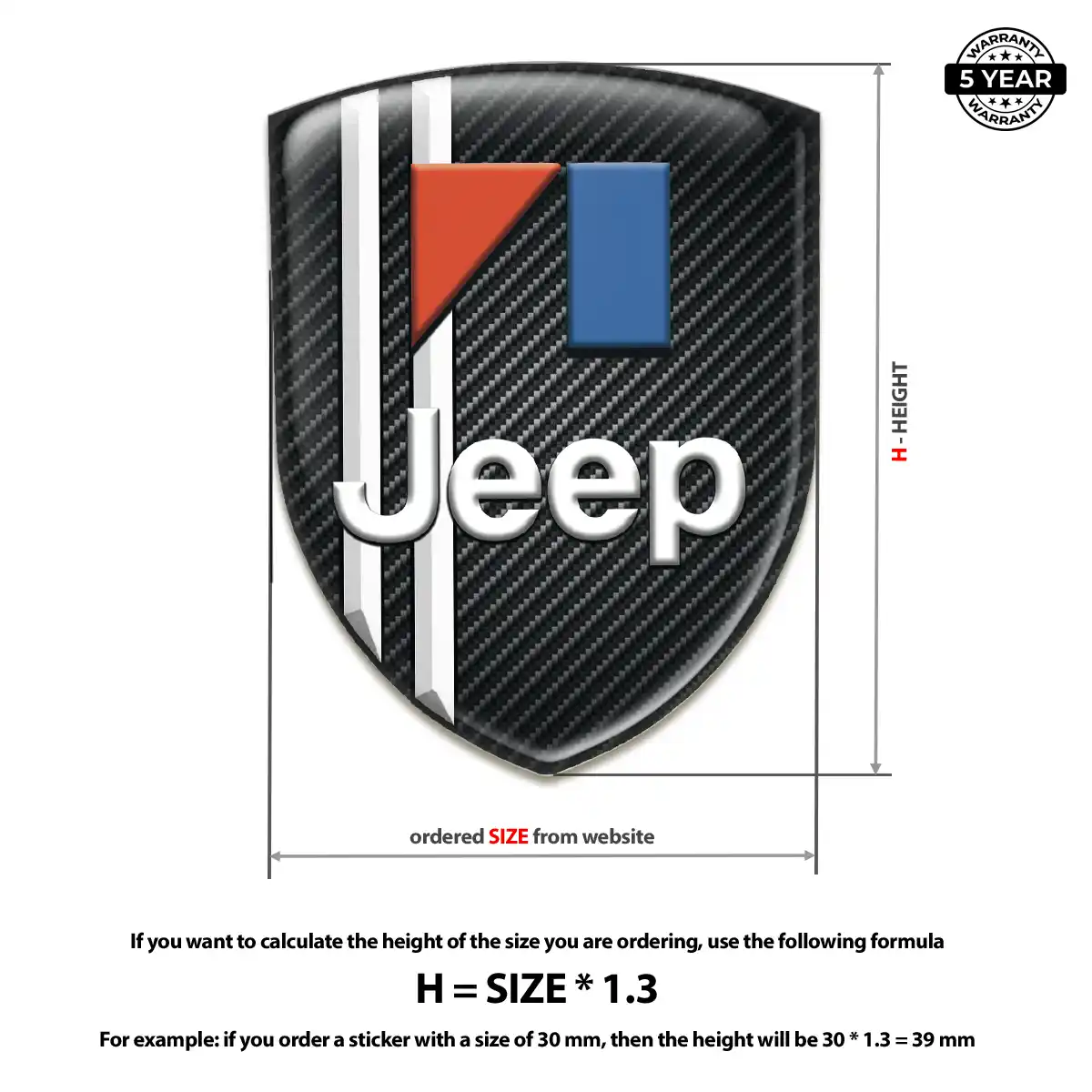 Jeep Logo Sticker Interior Elegance