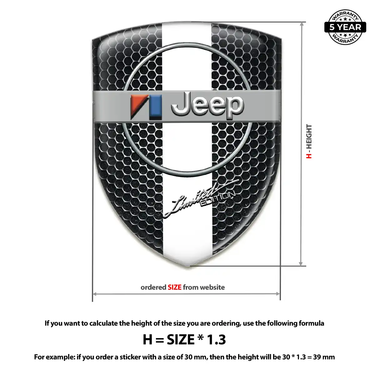Jeep Logo Sticker Interior Luxe