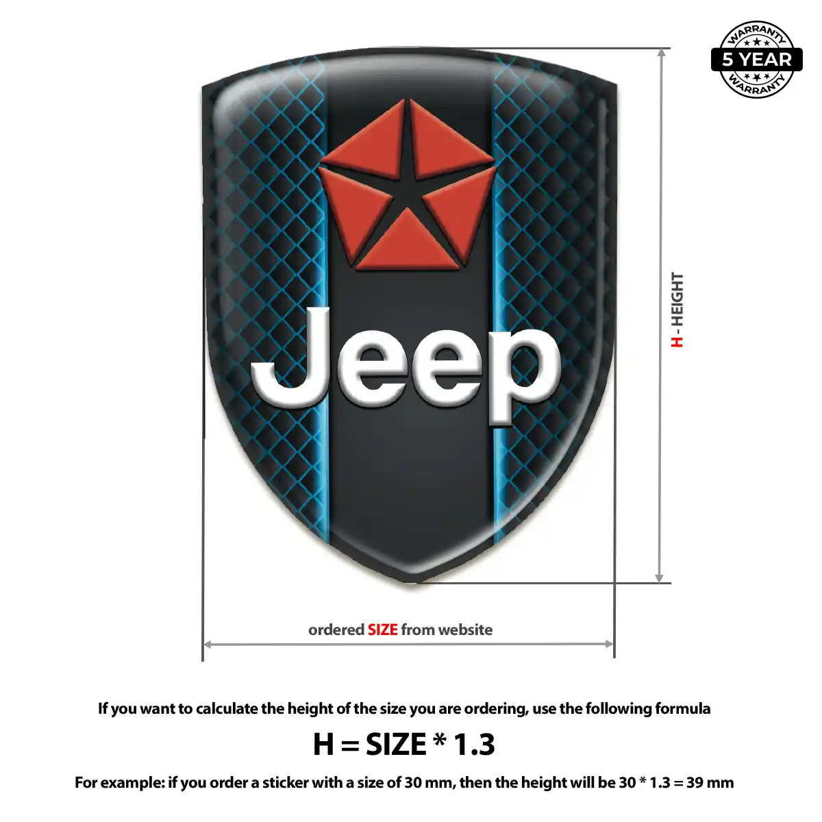 Jeep Logo Sticker Outer Style