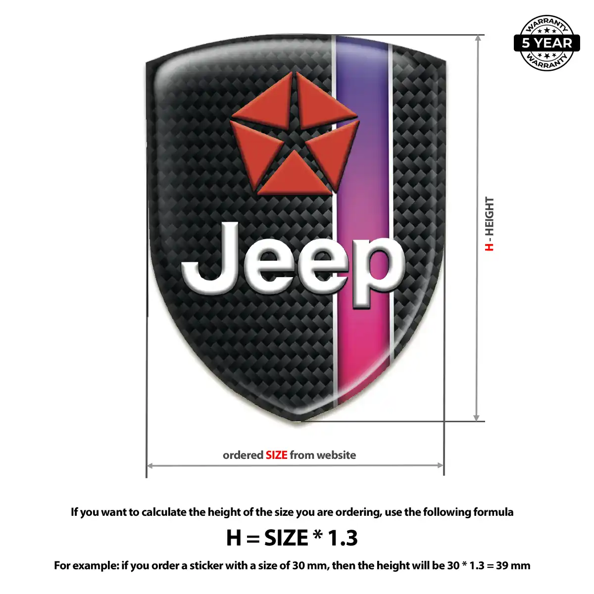 Jeep Logo Sticker Prime Quality