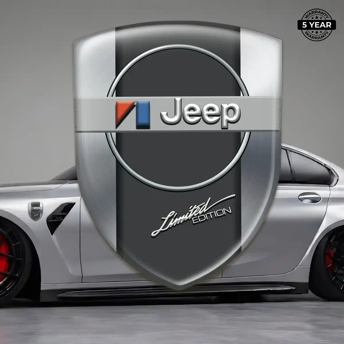 Jeep Logo Sticker Resin Luxe