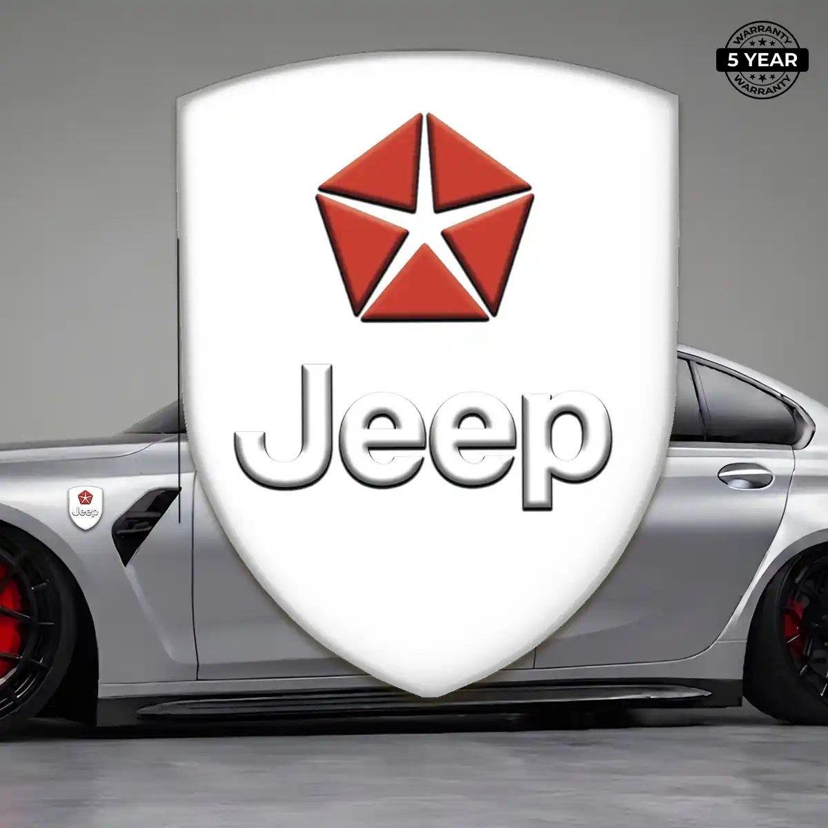 Jeep Polyurethane Domed Sticker Elite Finish