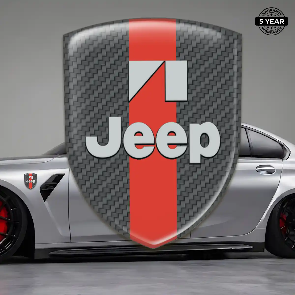 Jeep Polyurethane Domed Sticker Exterior Luxe