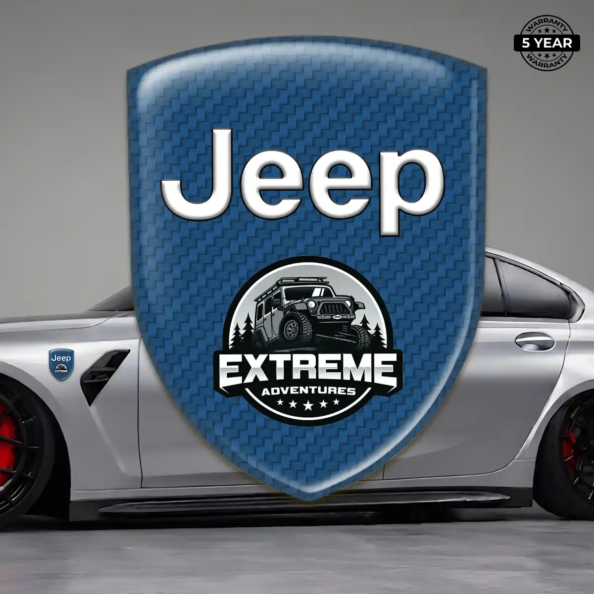 Jeep Polyurethane Domed Sticker Interior Elegance