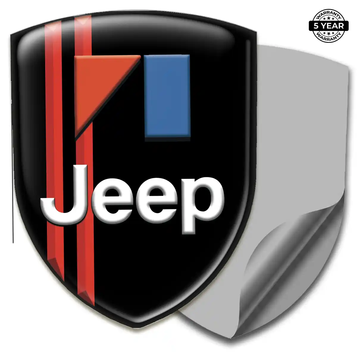 Jeep Polyurethane Domed Sticker Interior Luxe