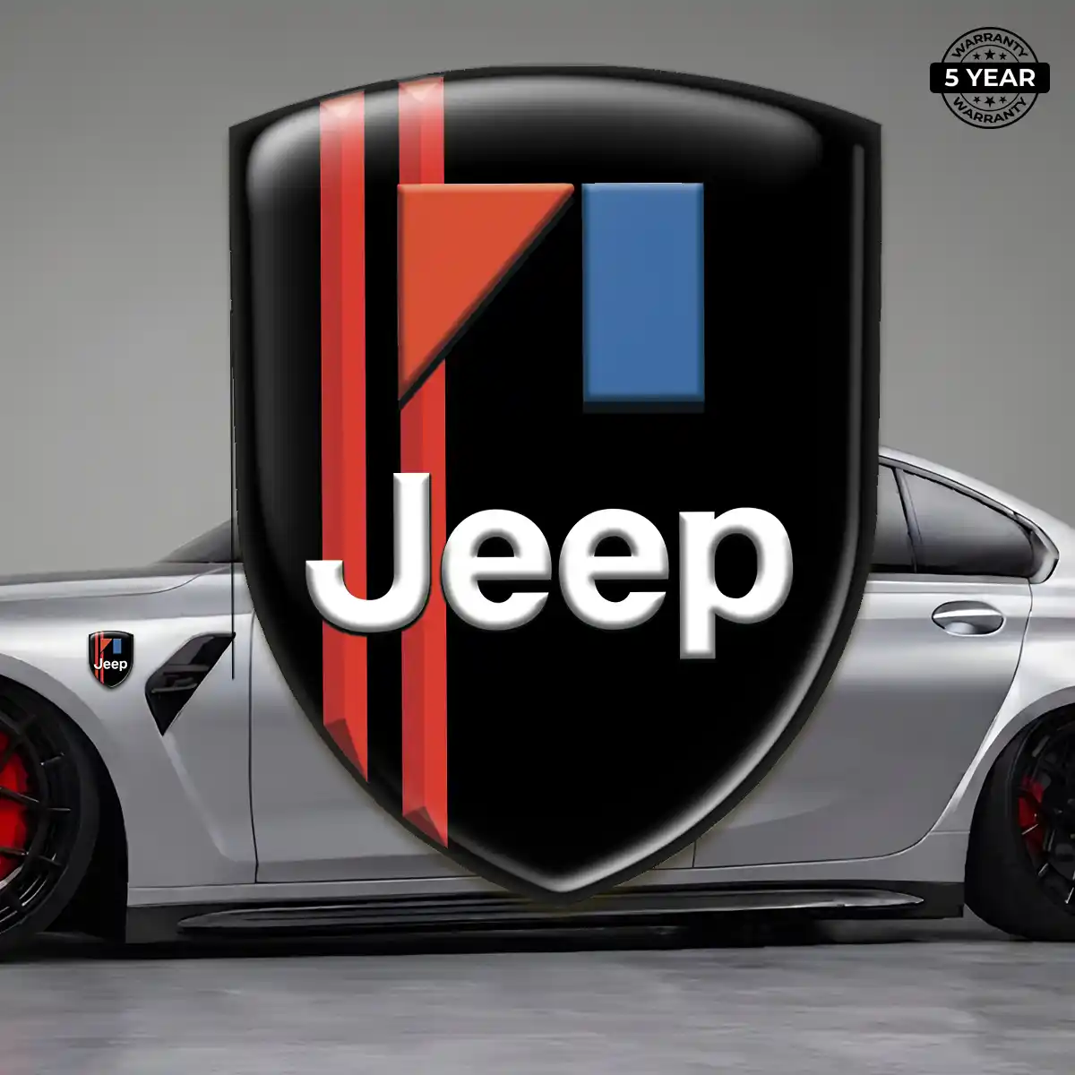 Jeep Polyurethane Domed Sticker Interior Luxe