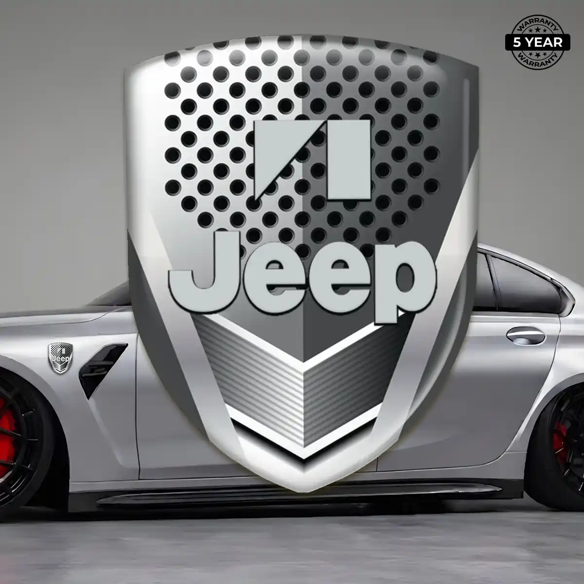 Jeep Polyurethane Domed Sticker Outer Style