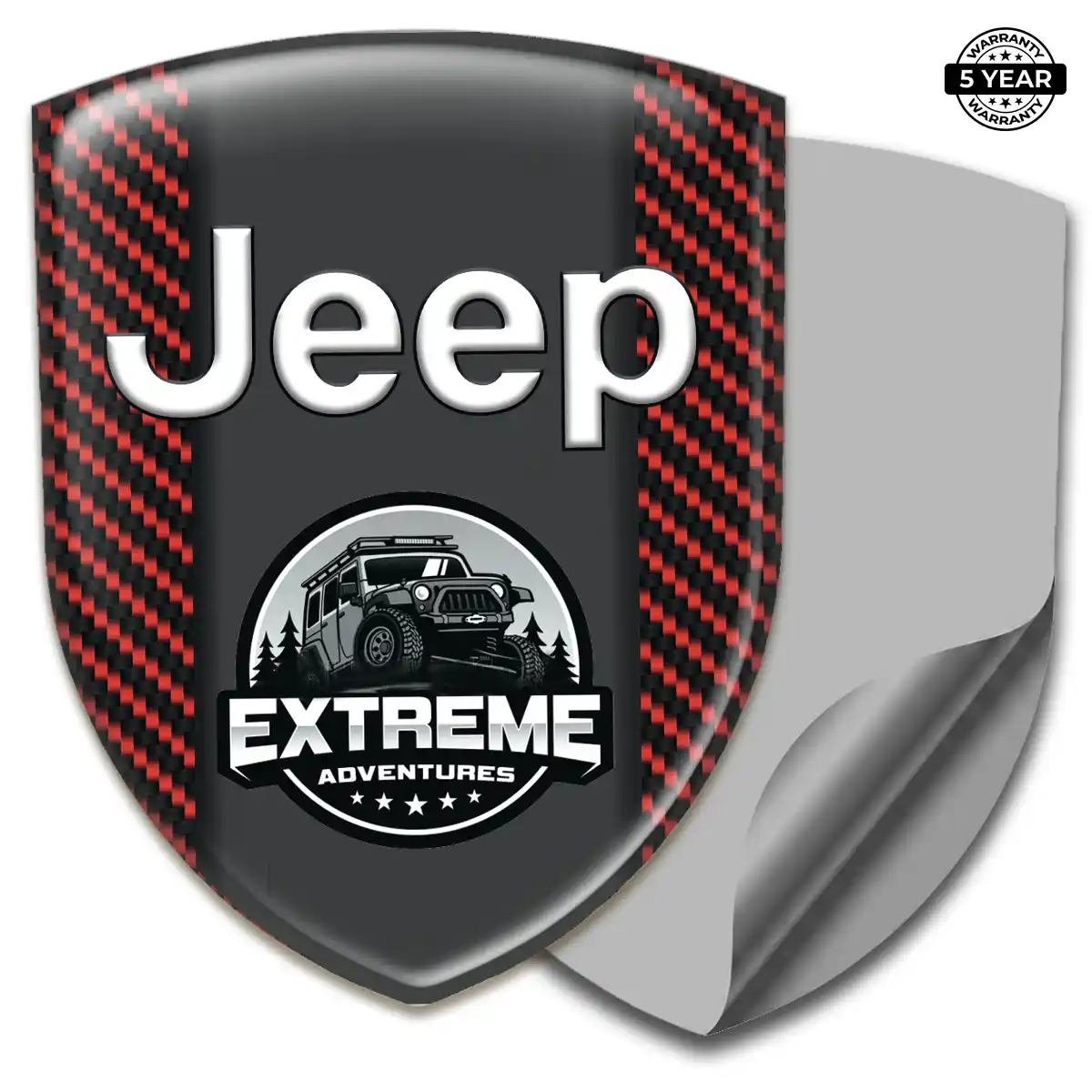 Jeep Polyurethane Domed Sticker Prime Quality
