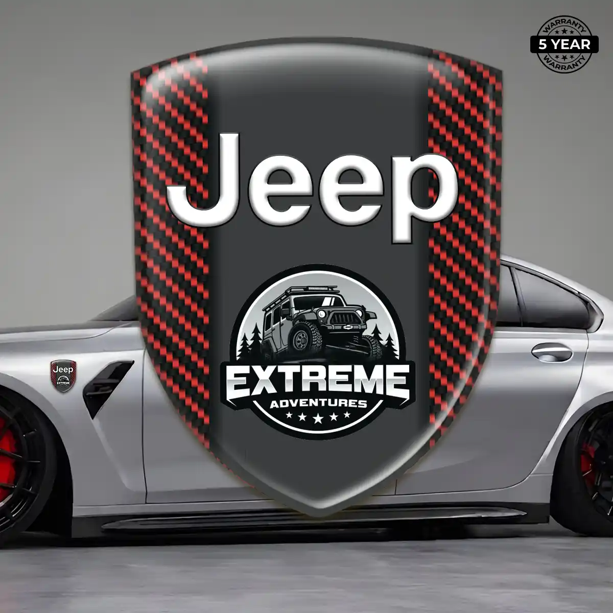 Jeep Polyurethane Domed Sticker Prime Quality