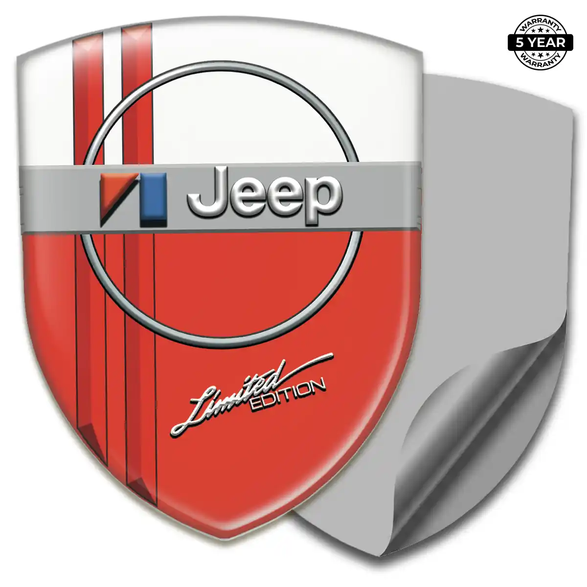 Jeep Polyurethane Domed Sticker Refined Design