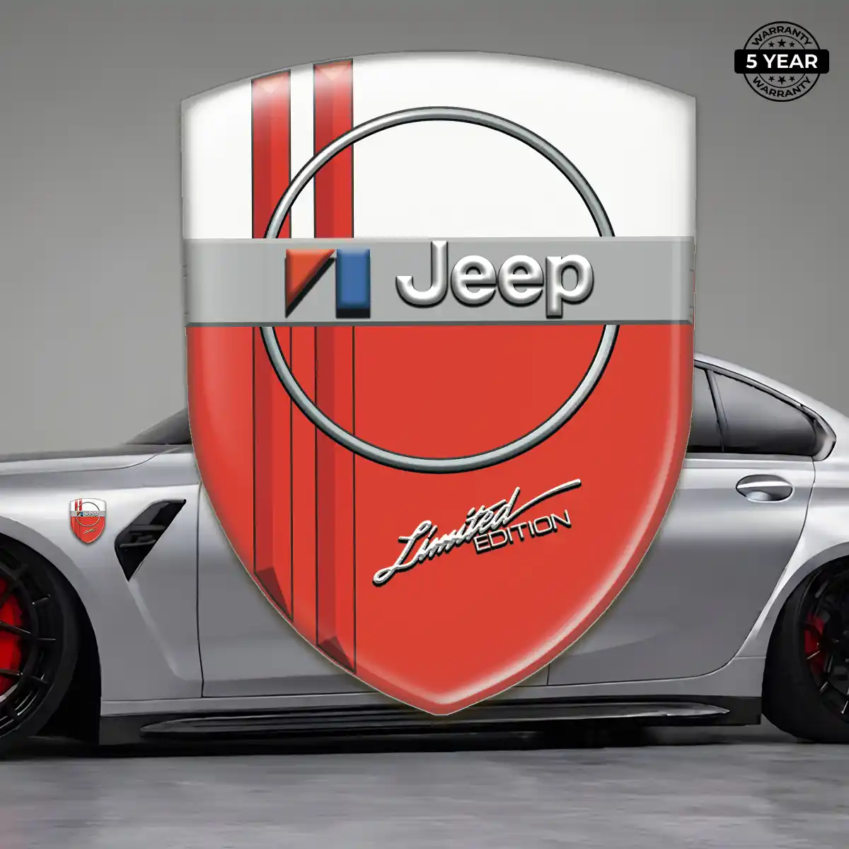 Jeep Polyurethane Domed Sticker Refined Design