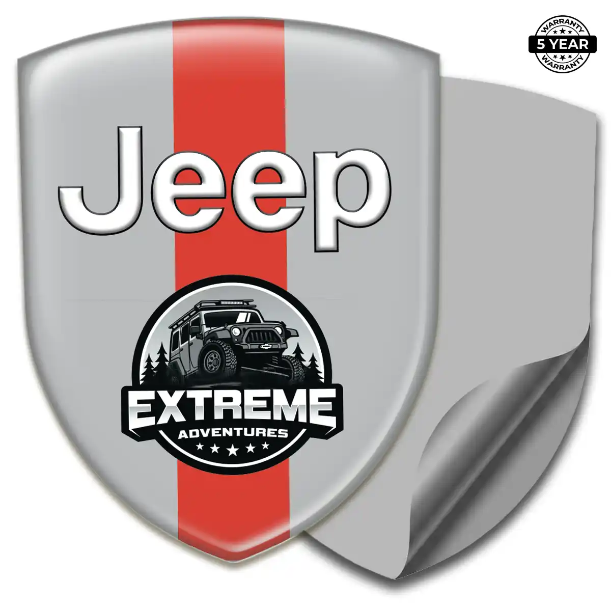 Jeep Polyurethane Domed Sticker Resin Luxe