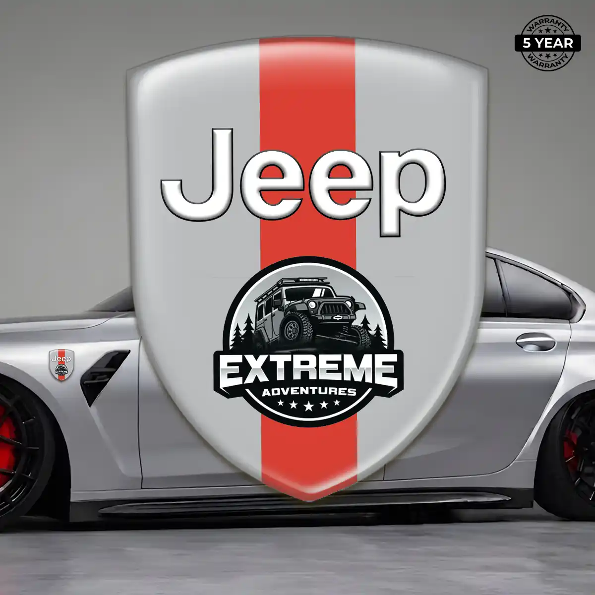 Jeep Polyurethane Domed Sticker Resin Luxe