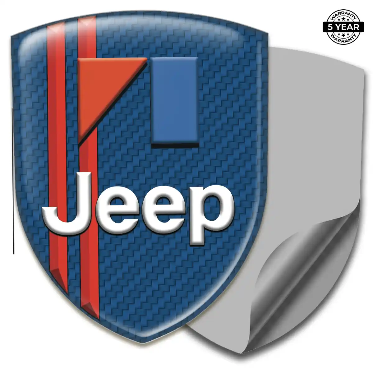 Jeep Polyurethane Domed Sticker Sleek Style
