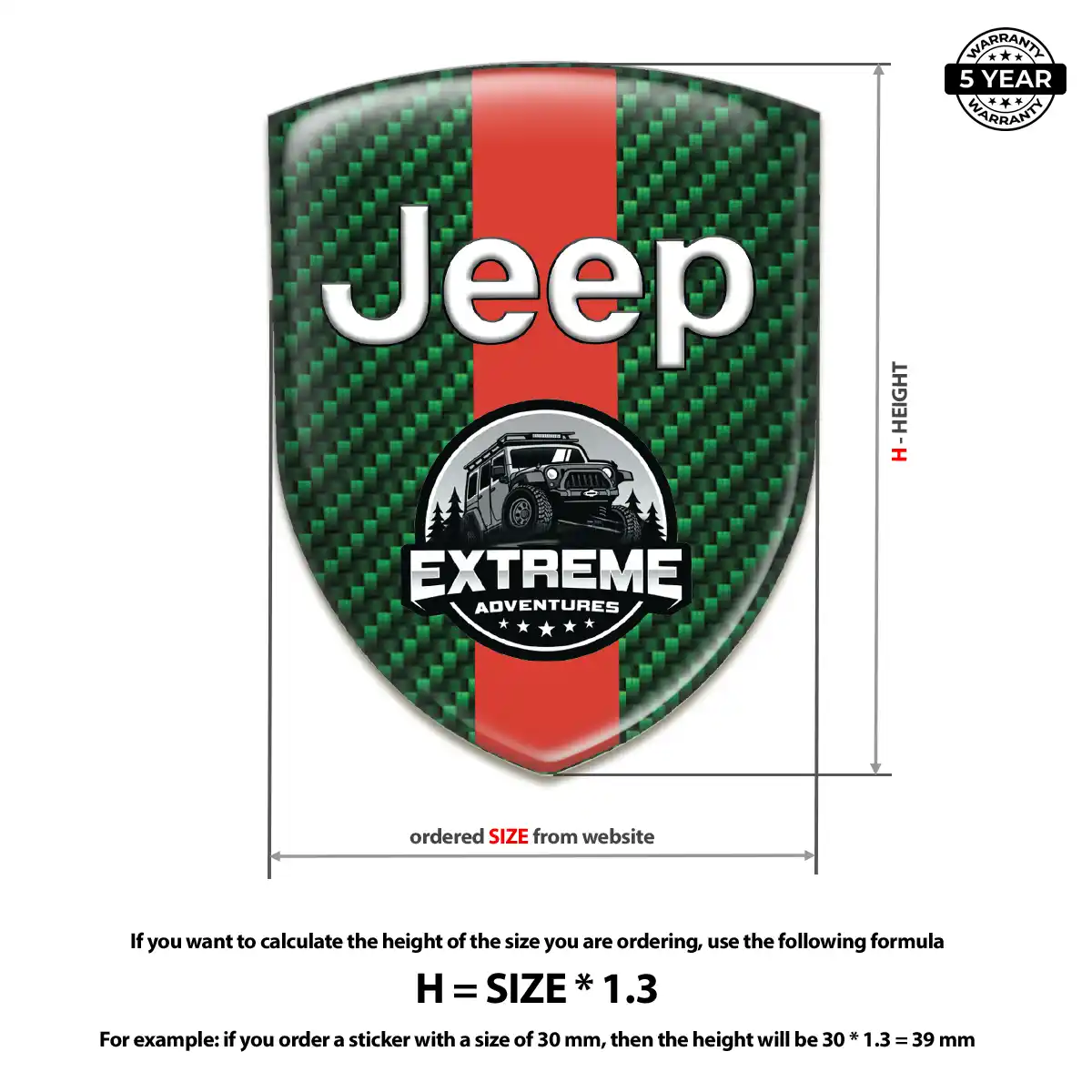 Jeep Resin Badge Sticker Elite Edition
