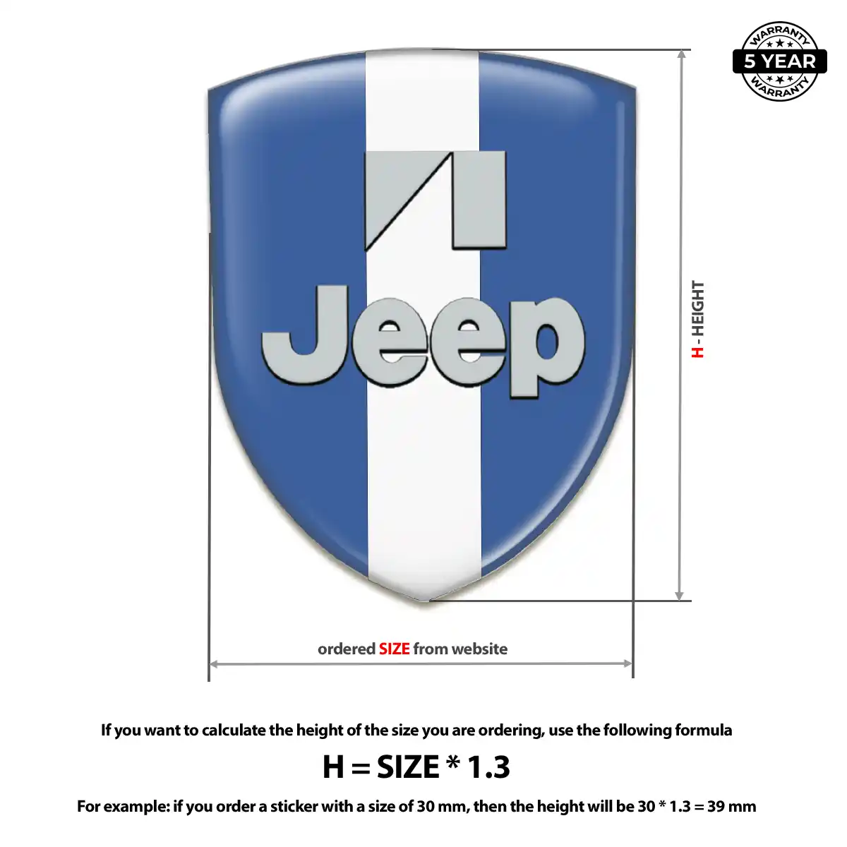 Jeep Resin Badge Sticker Exterior Luxe