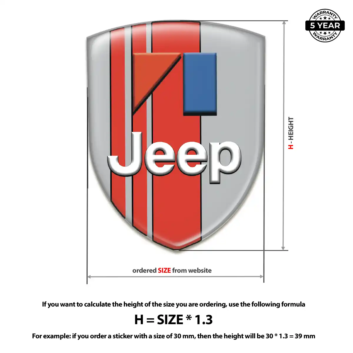 Jeep Resin Badge Sticker Interior Elegance