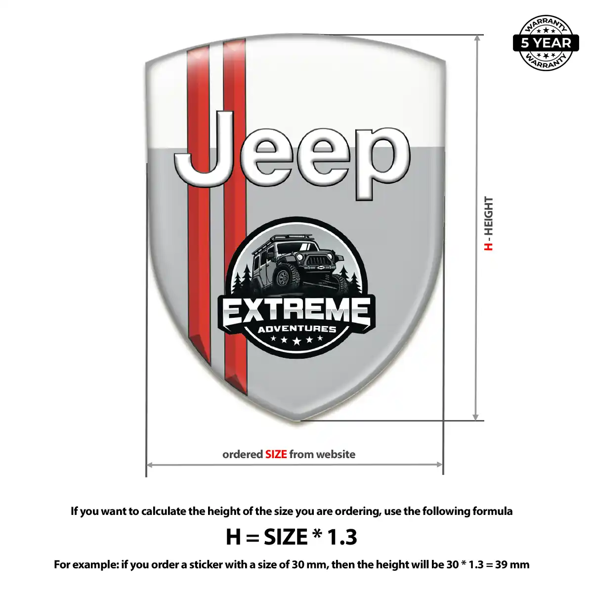Jeep Resin Badge Sticker Noble Edition