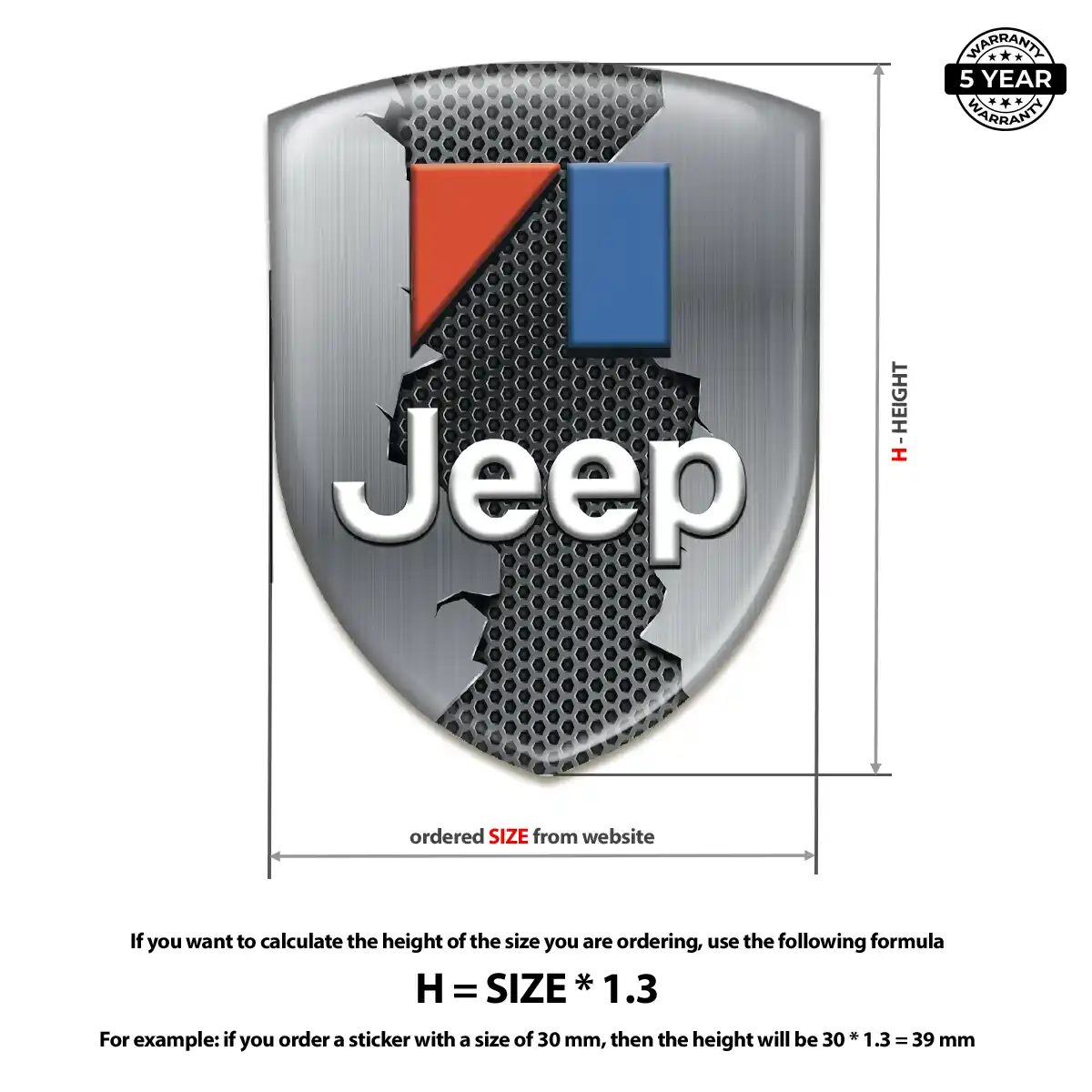 Jeep Resin Badge Sticker Prestige Line