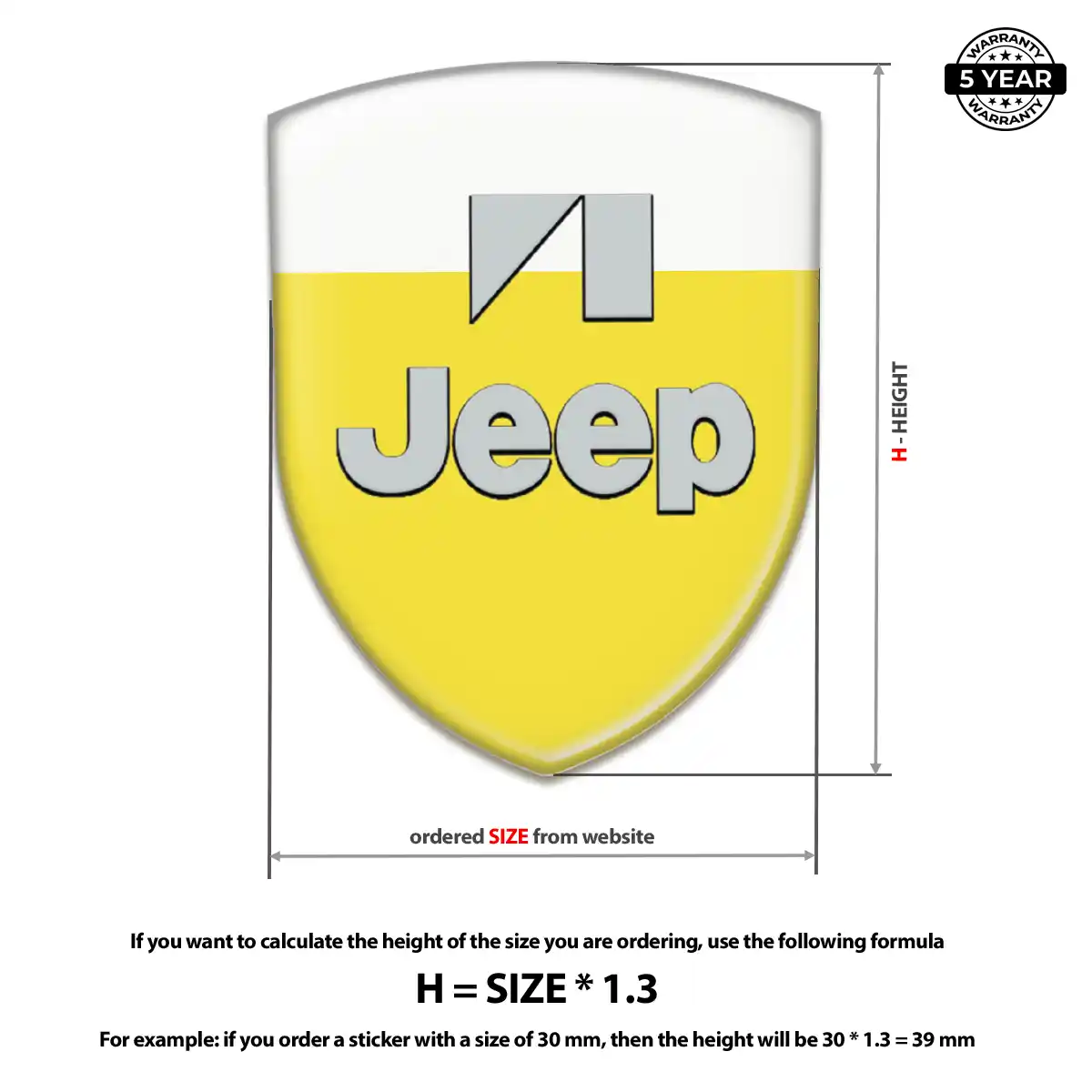 Jeep Resin Badge Sticker Prime Quality