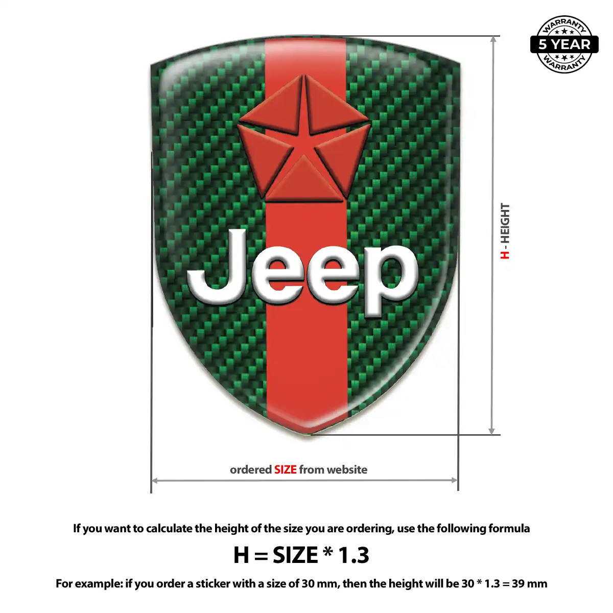Jeep Resin Badge Sticker Resin Elite