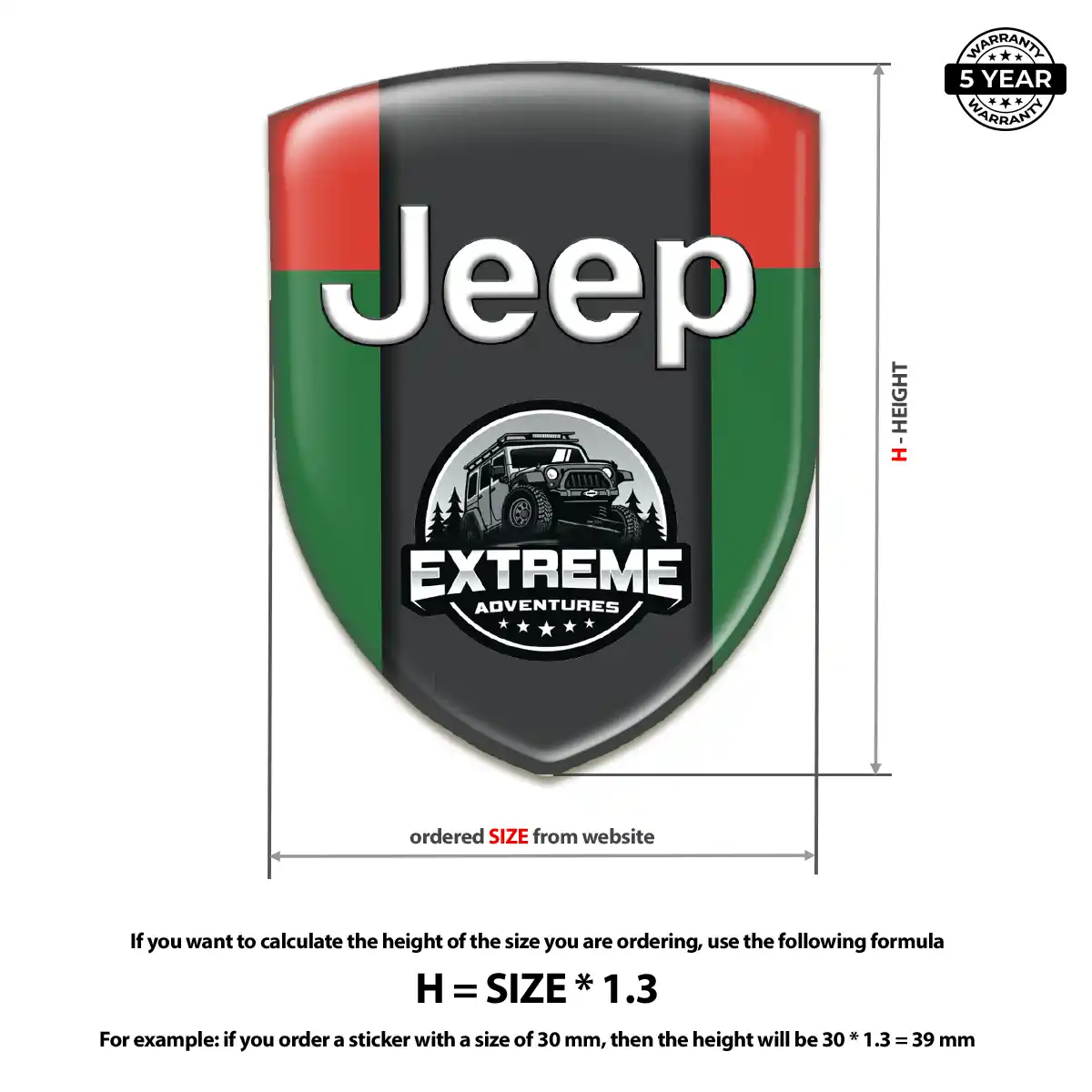 Jeep Resin Badge Sticker Resin Luxe