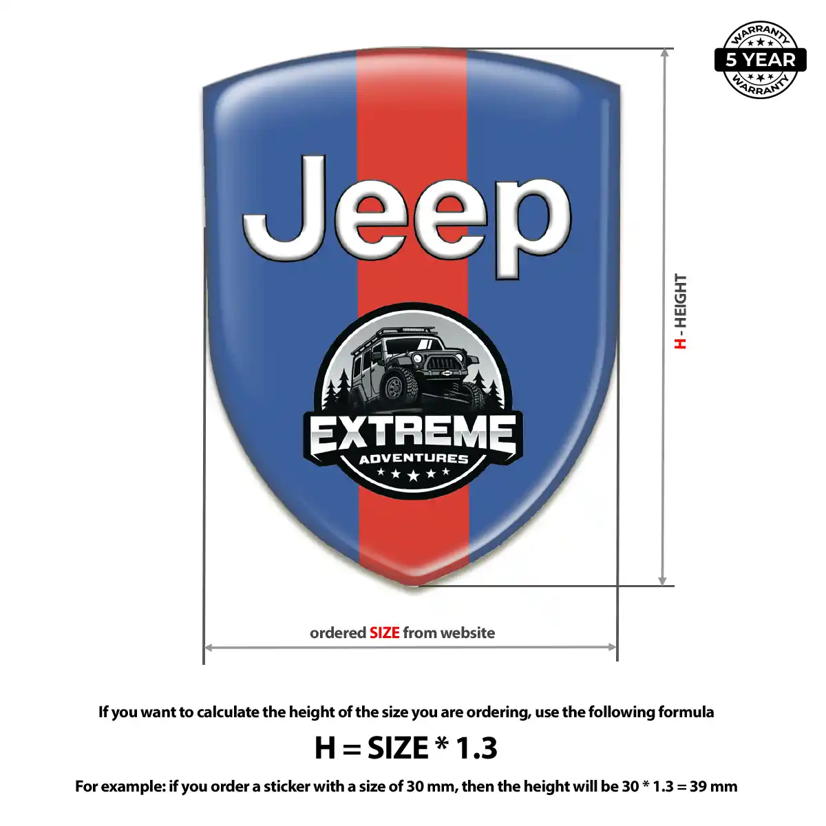 Jeep Resin Badge Sticker Sleek Style