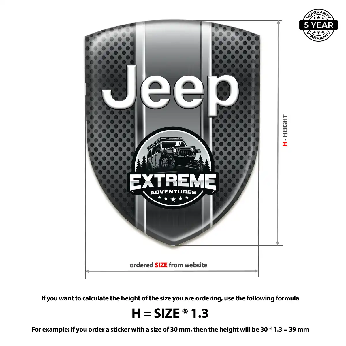 Jeep Resin Badge Sticker Superior Craft