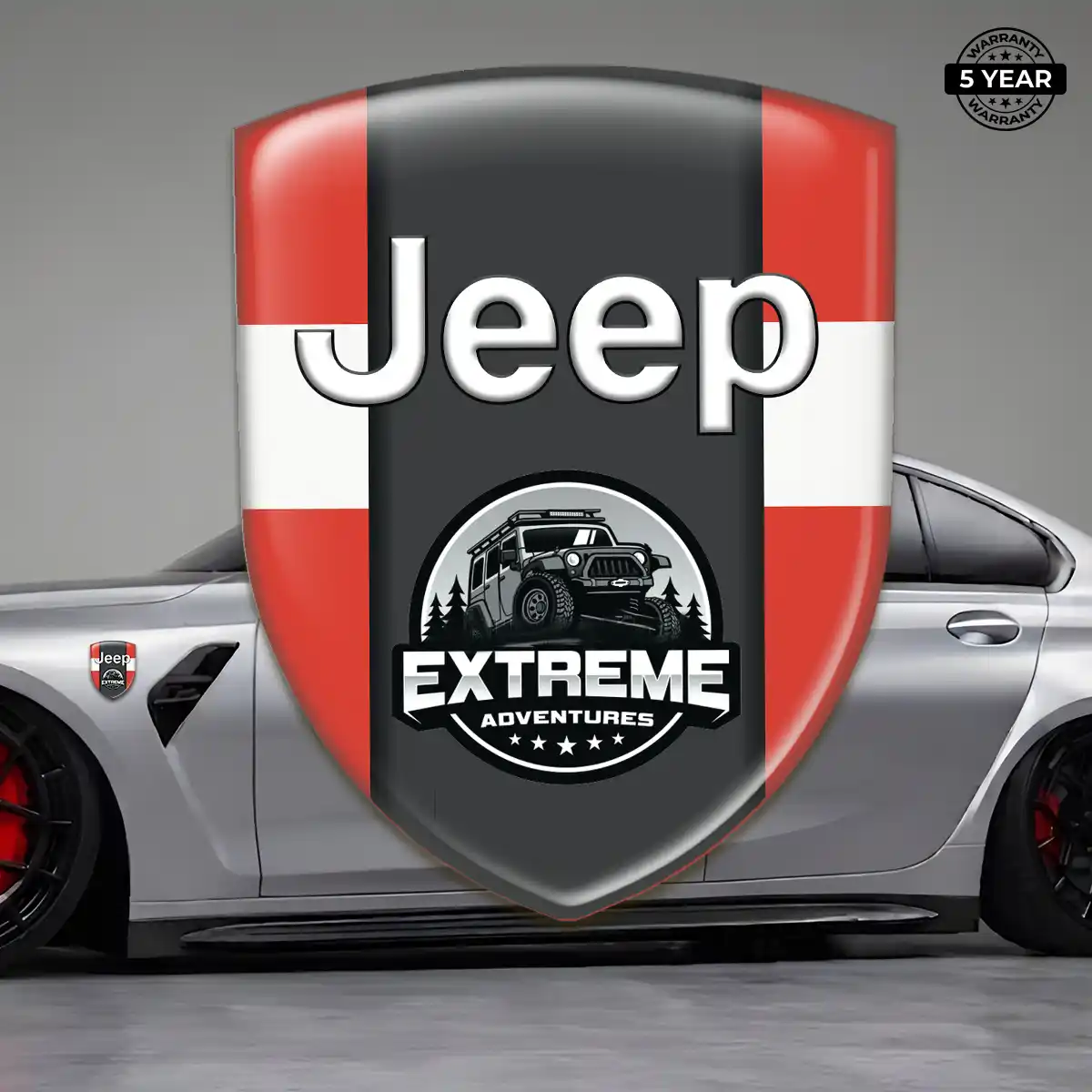 Jeep Resin Domed Sticker Deluxe Edition