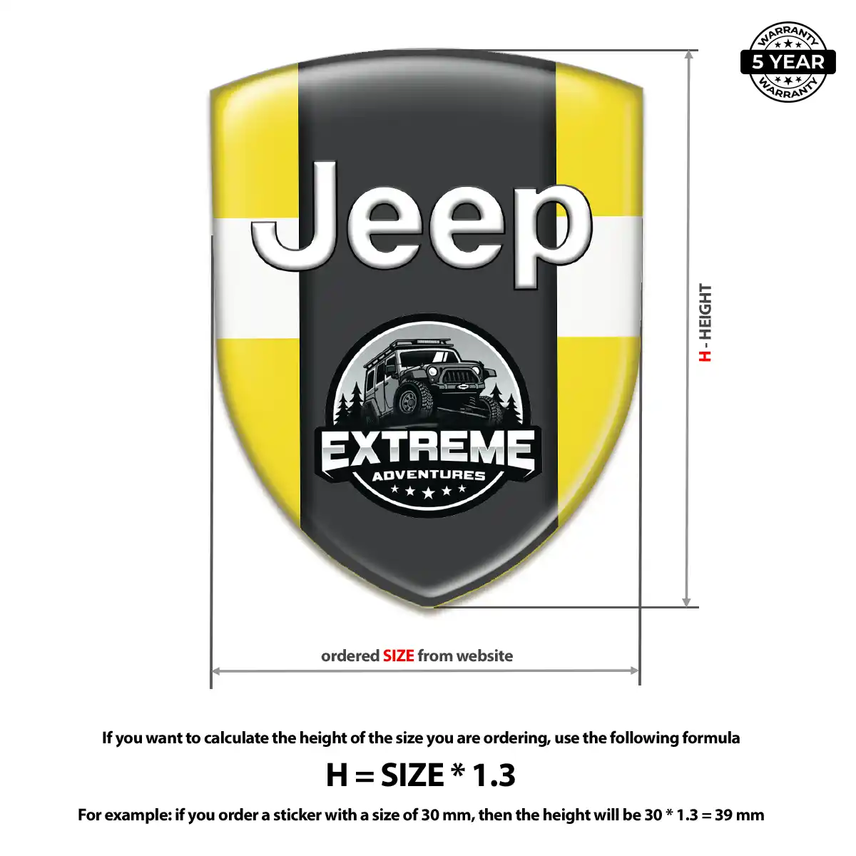 Jeep Resin Domed Sticker Elite Edition