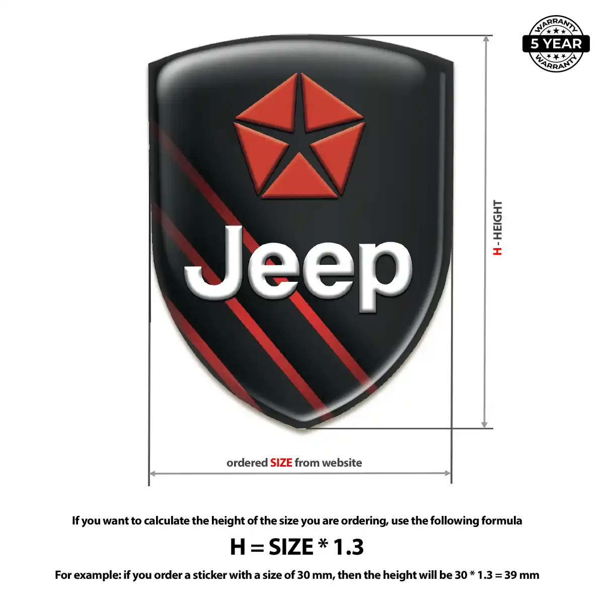 Jeep Resin Domed Sticker Noble Edition