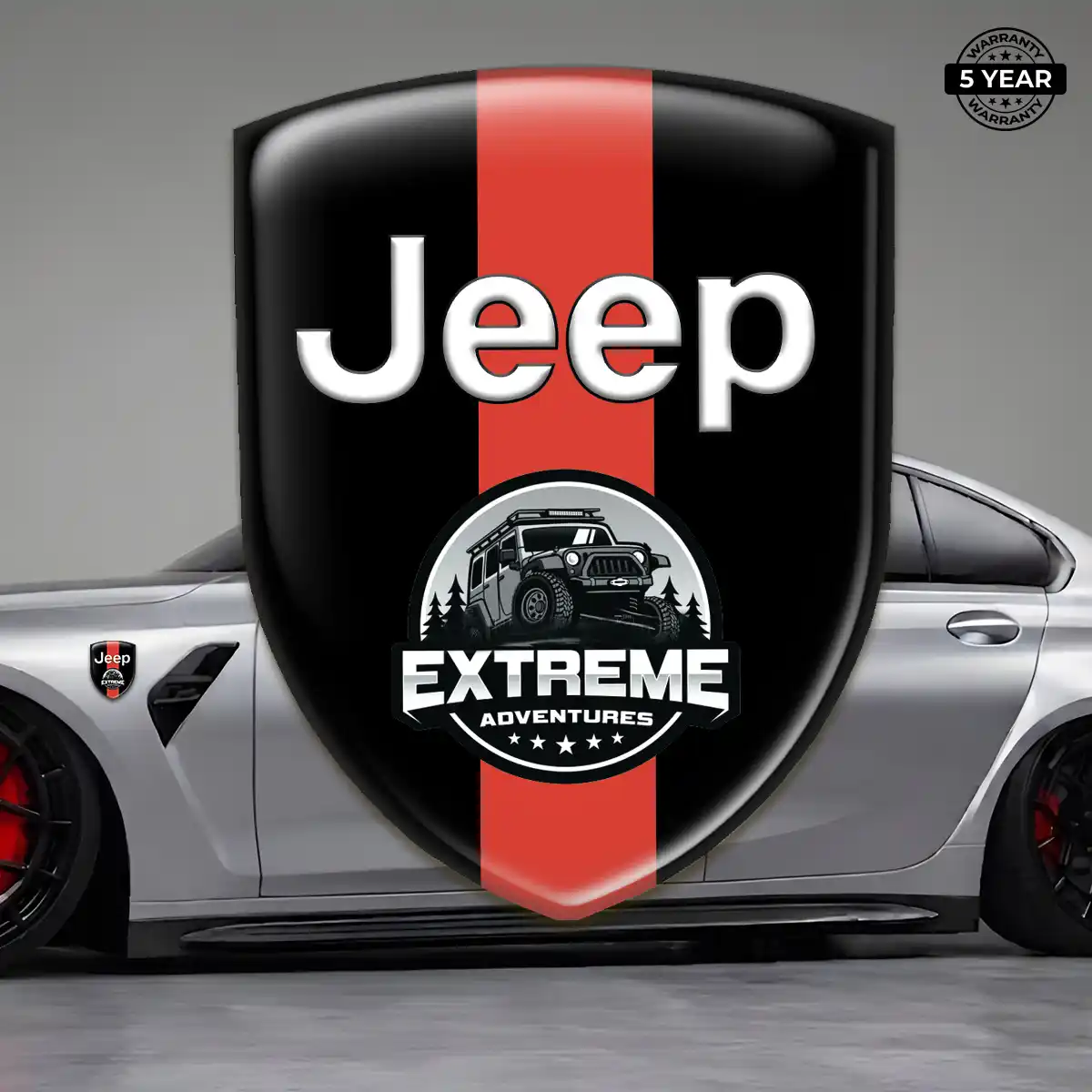 Jeep Resin Domed Sticker Refined Design