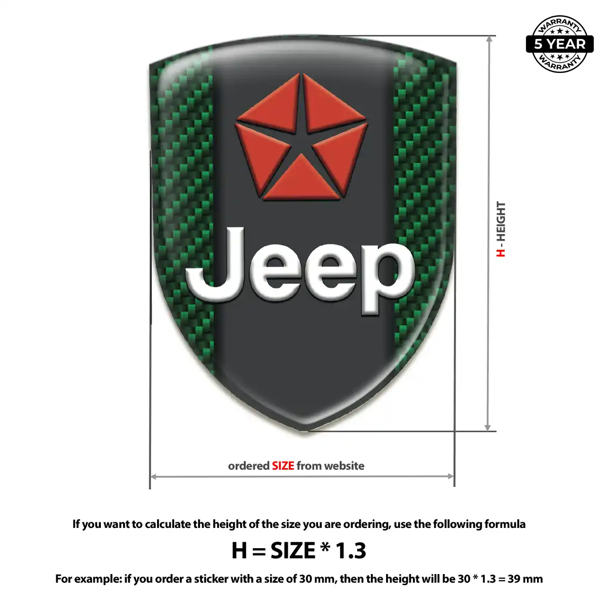 Jeep Resin Domed Sticker Resin Elite
