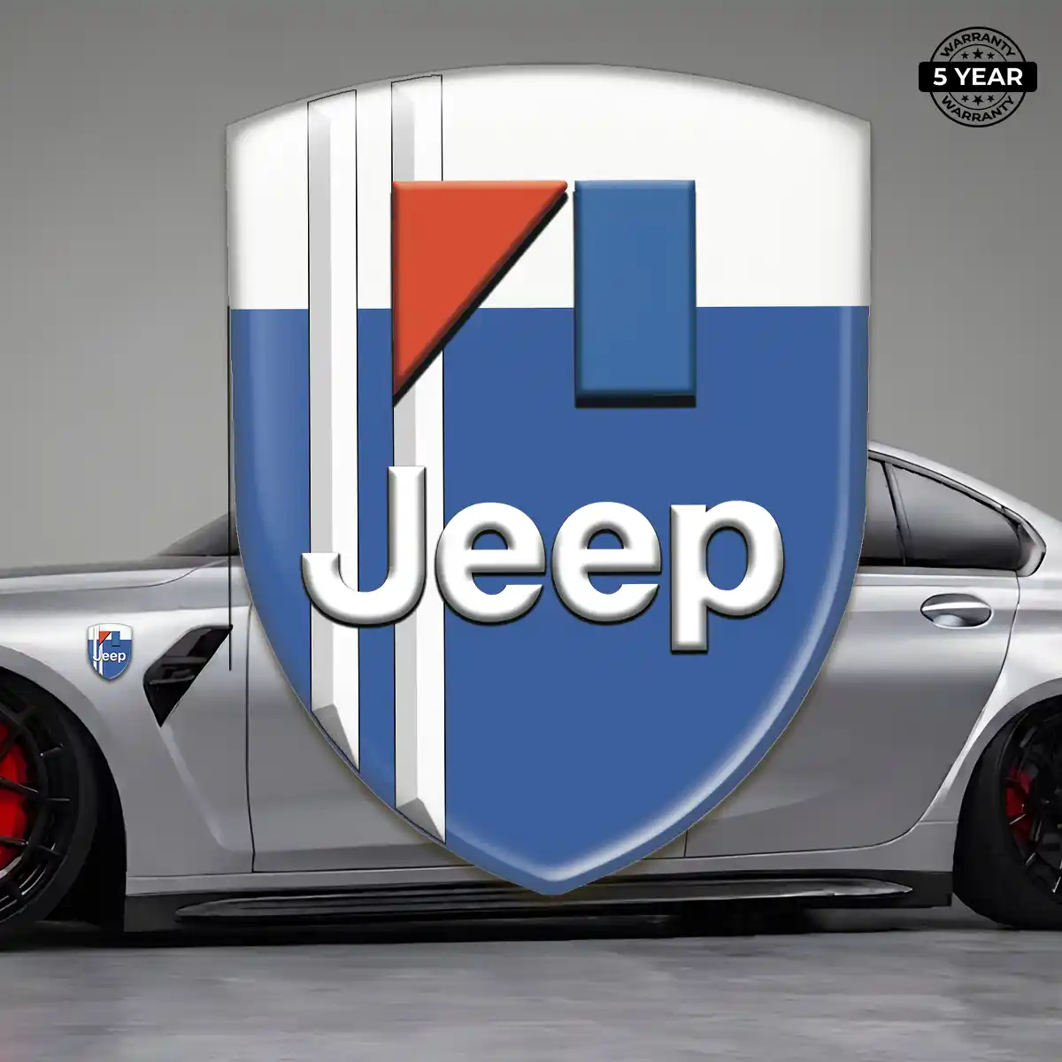 Jeep Resin Emblem Sticker Deluxe Edition