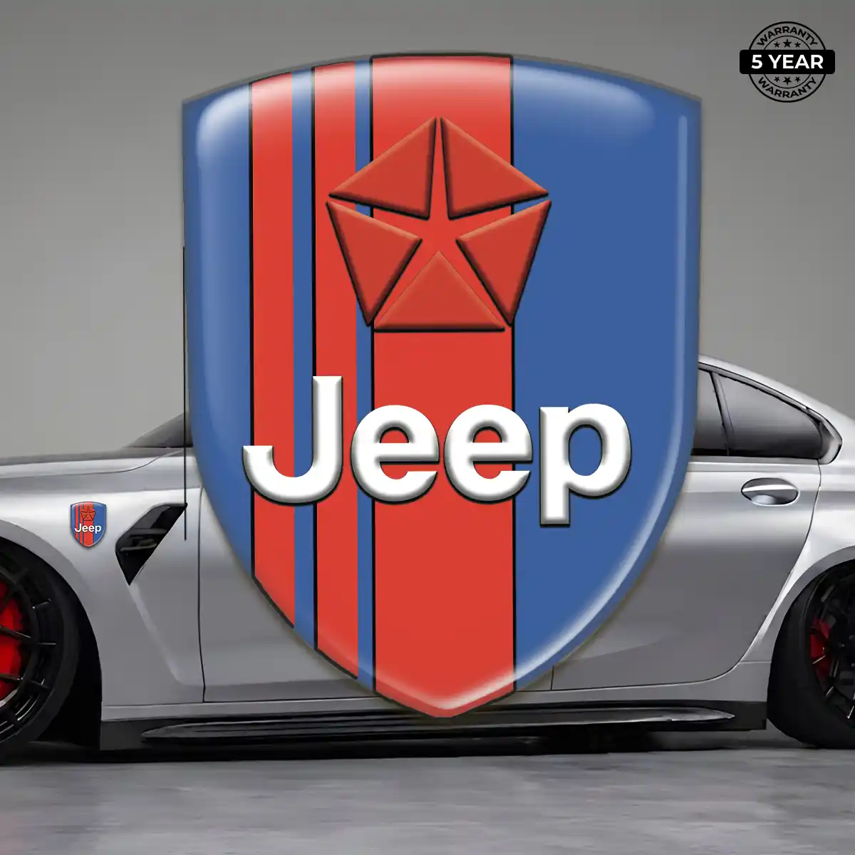 Jeep Resin Emblem Sticker Interior Elegance