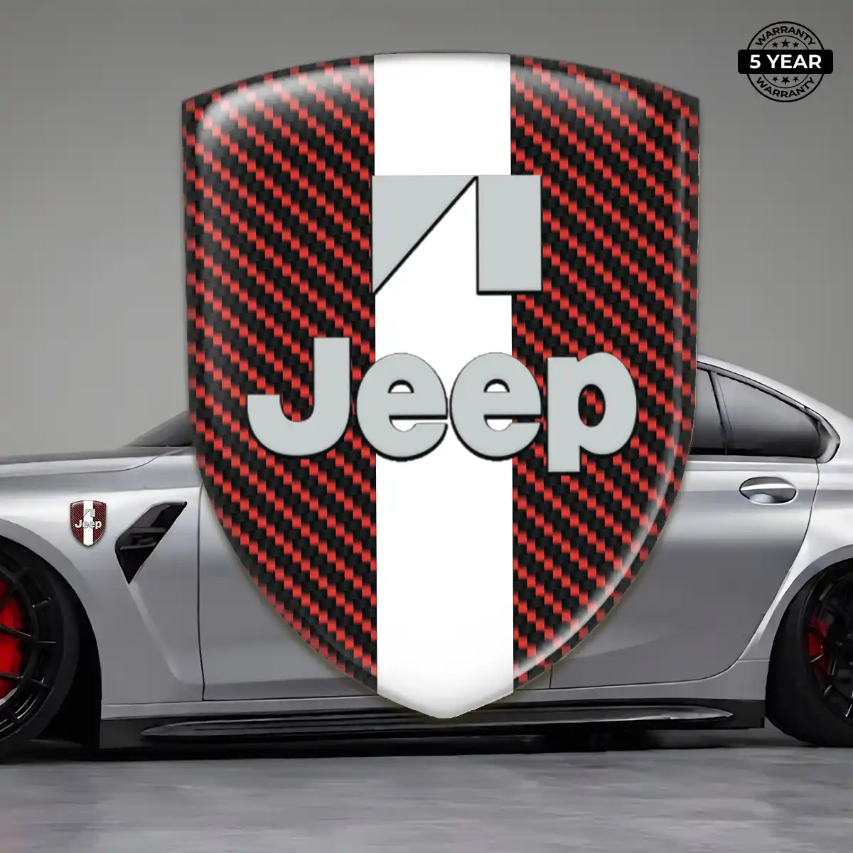 Jeep Resin Emblem Sticker Premium Dome