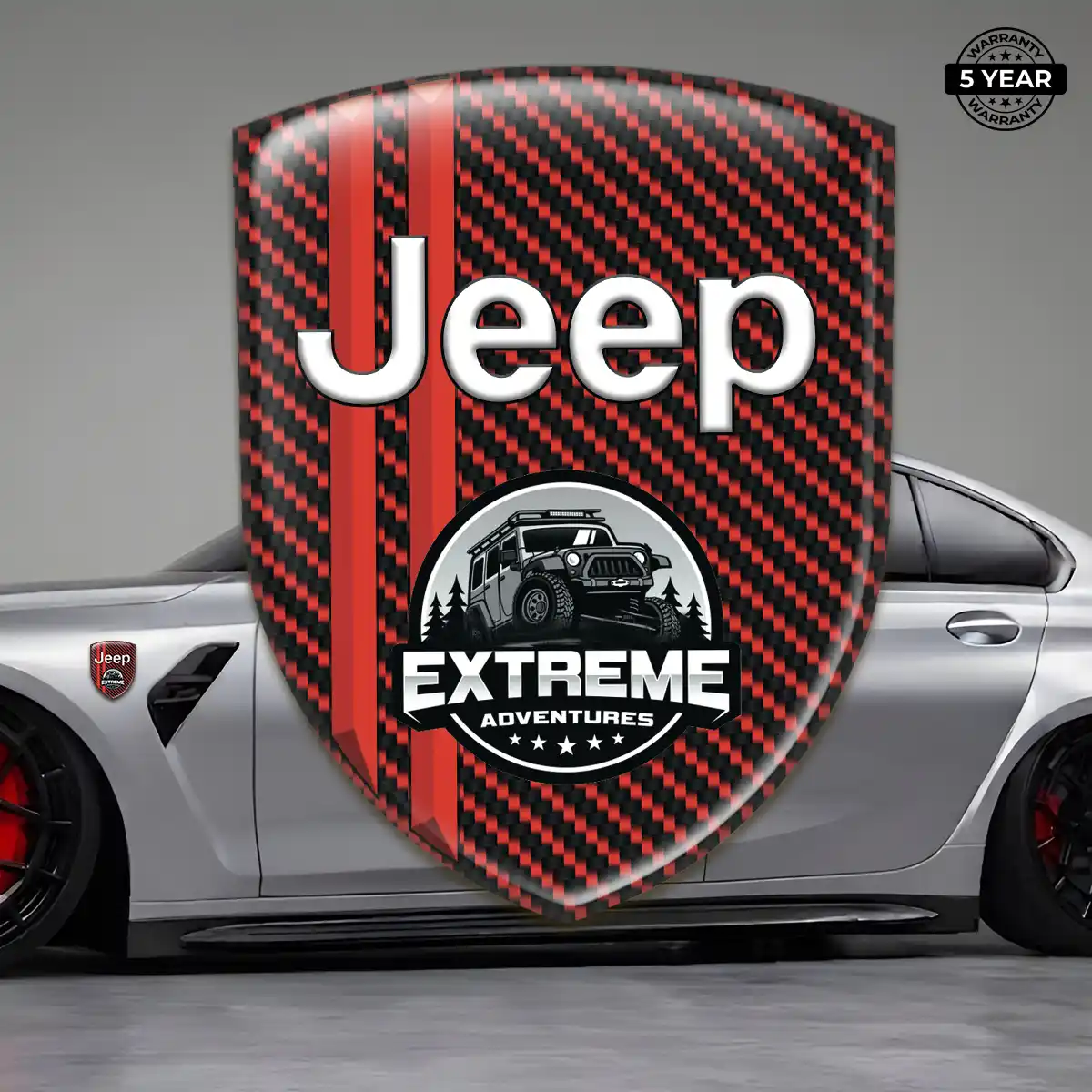 Jeep Resin Emblem Sticker Refined Design