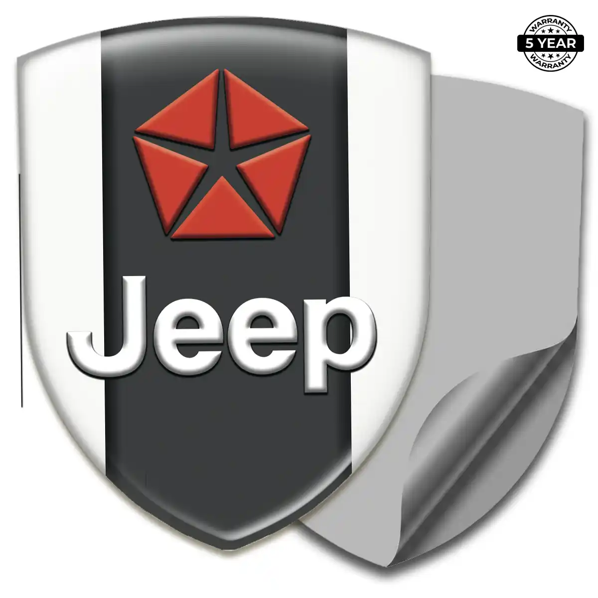 Jeep Resin Emblem Sticker Sleek Style