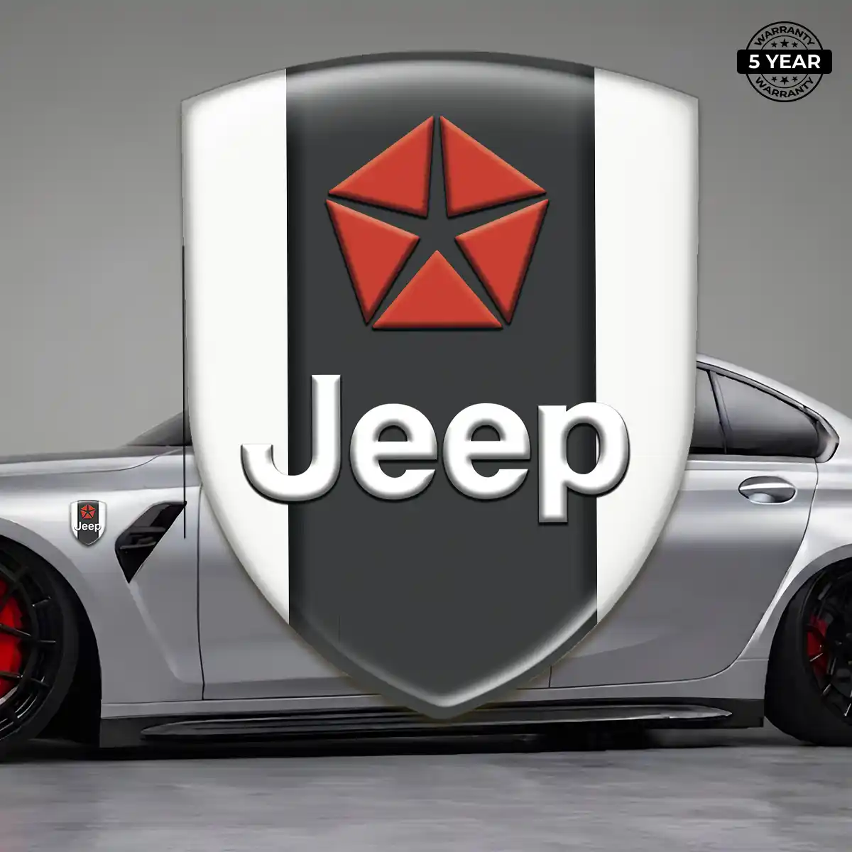 Jeep Resin Emblem Sticker Sleek Style