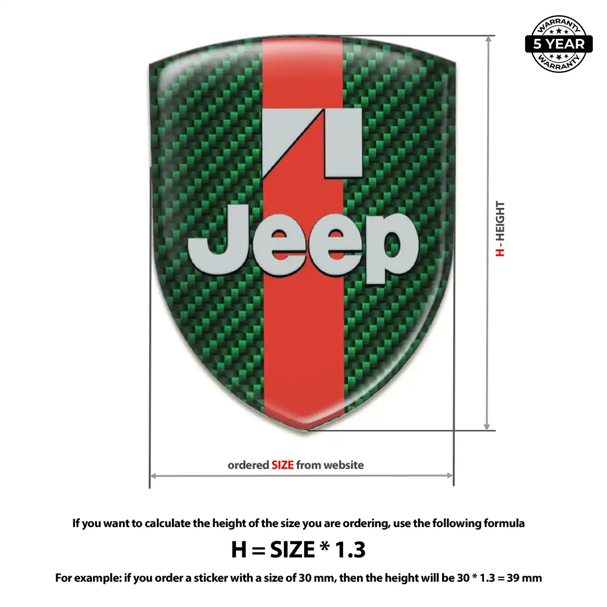 Jeep Resin Emblem Sticker Superior Craft