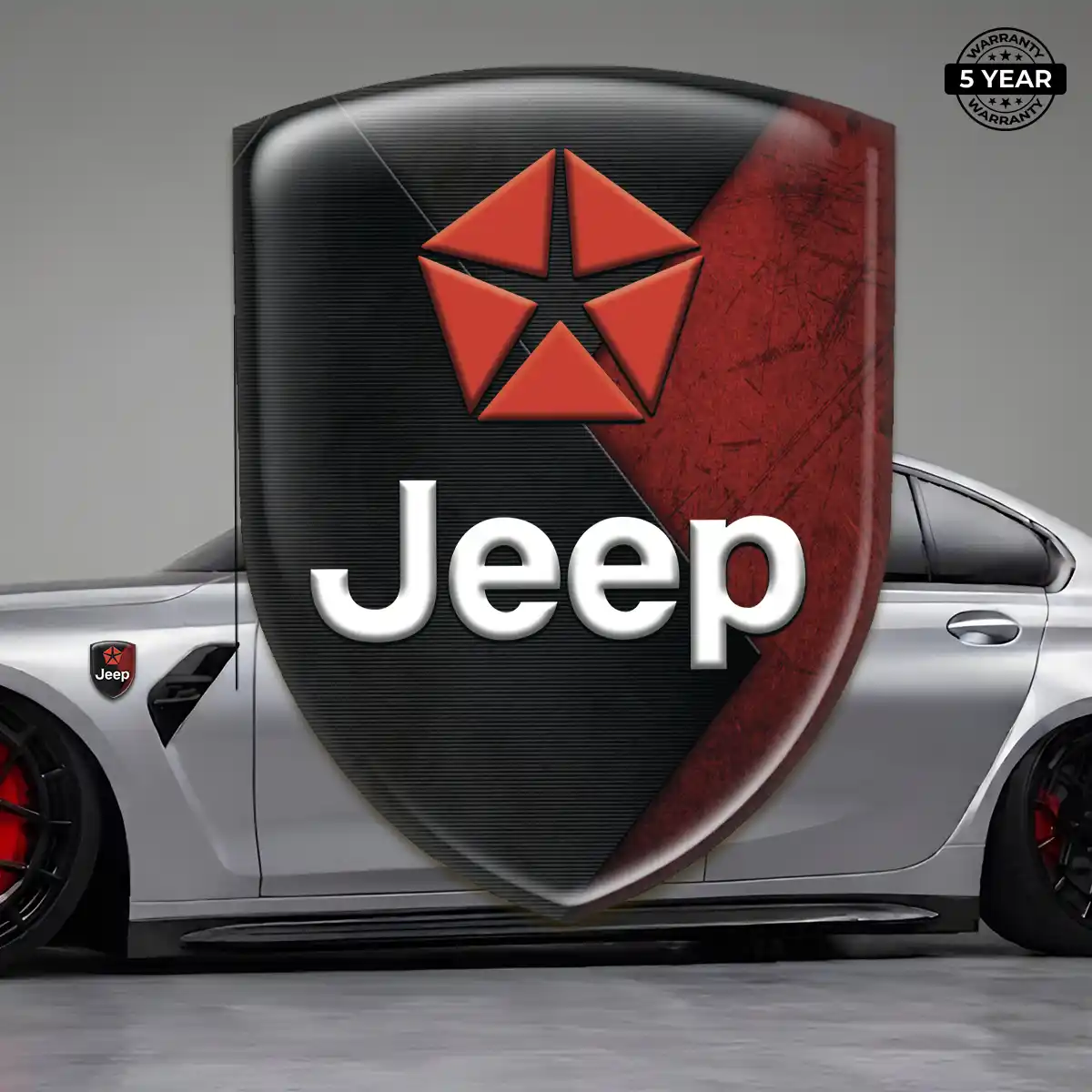 Jeep Self Adhesive Emblem Sticker Cabin Style