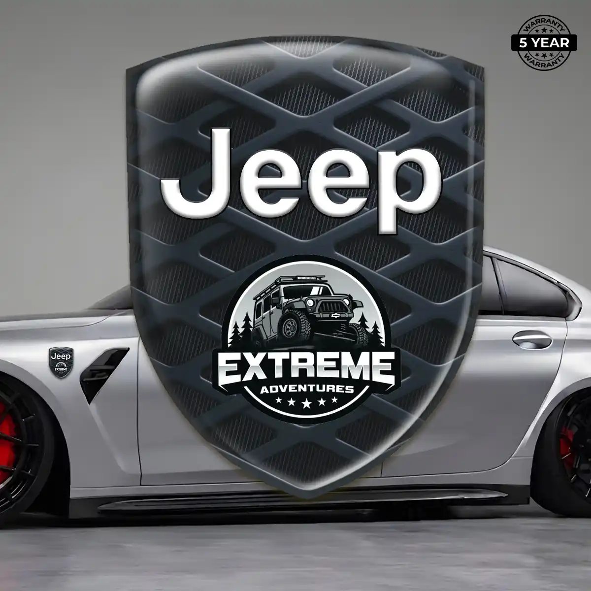Jeep Self Adhesive Emblem Sticker Elite Finish