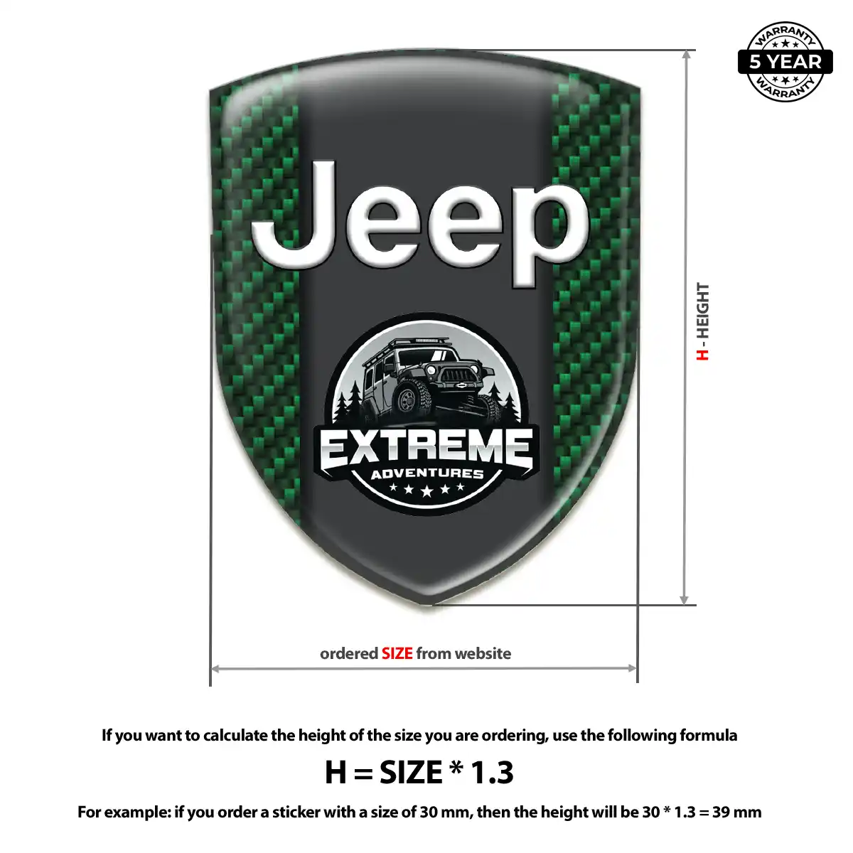Jeep Self Adhesive Emblem Sticker Exclusive Series