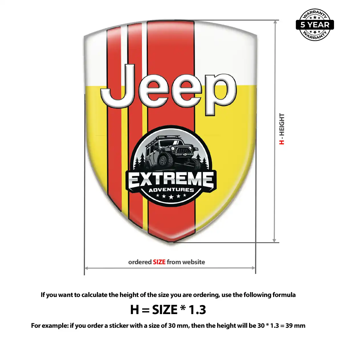 Jeep Self Adhesive Emblem Sticker Opulent Line