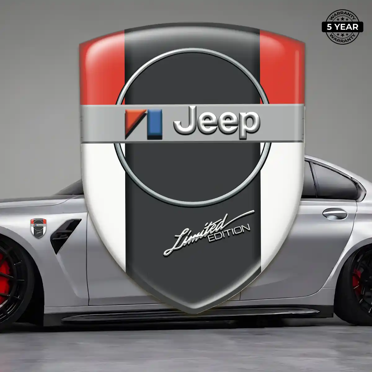 Jeep Self Adhesive Emblem Sticker Premium Dome