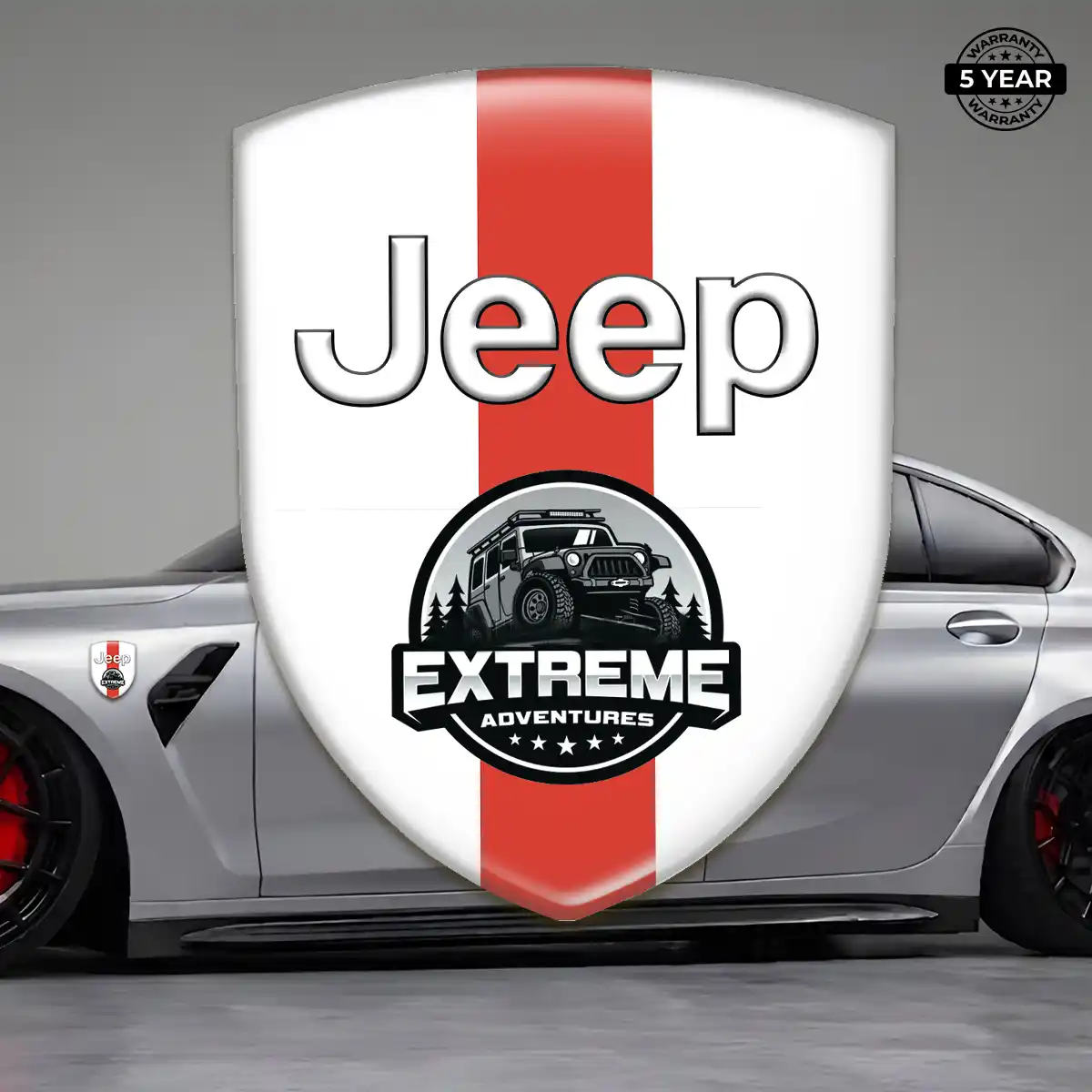 Jeep Self Adhesive Emblem Sticker Refined Design