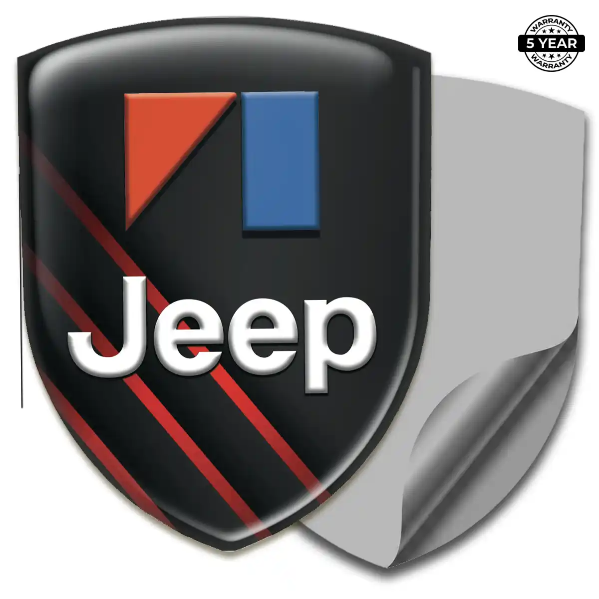 Jeep Self Adhesive Emblem Sticker Resin Luxe