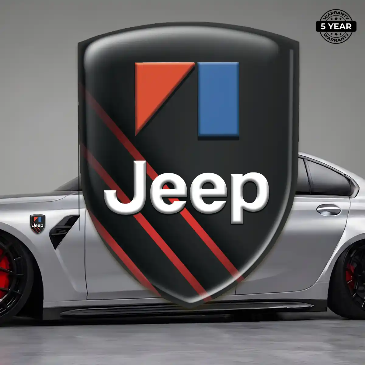 Jeep Self Adhesive Emblem Sticker Resin Luxe